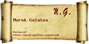 Marek Galatea névjegykártya